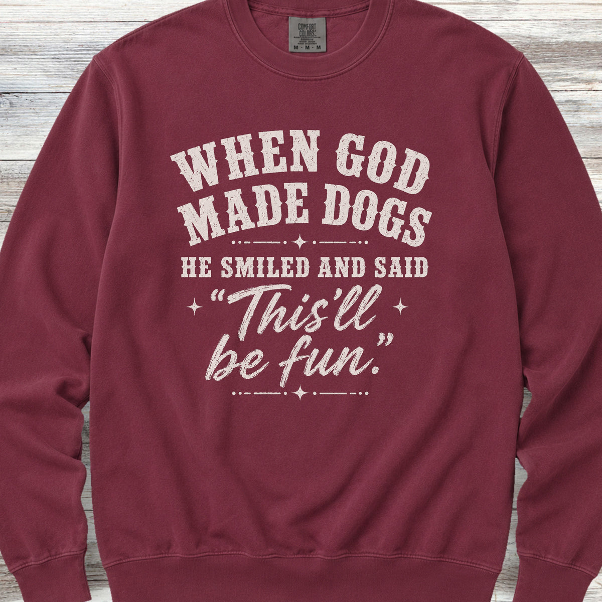 God Made Dogs Sweatshirt - Crimson