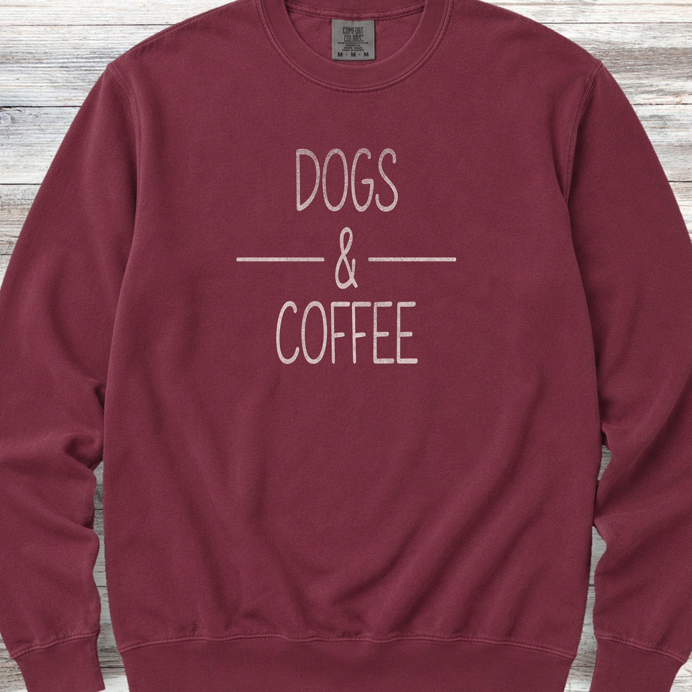 Dogs & Coffee Sweatshirt - Crimson