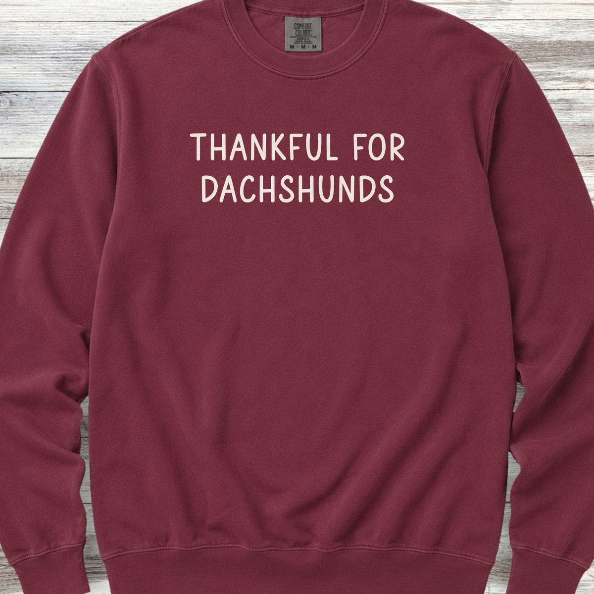 Dachshund Thankful Sweatshirt - Crimson