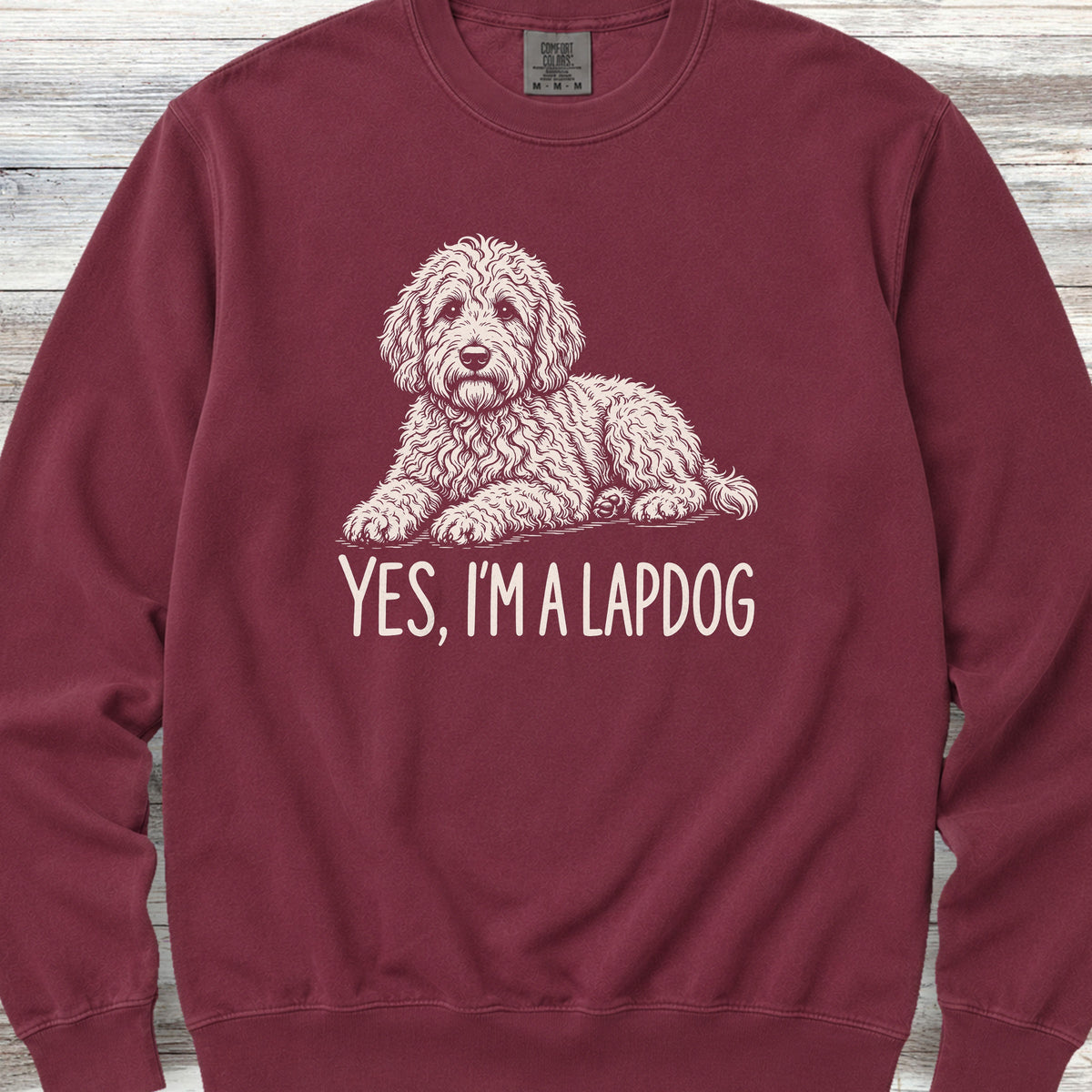 Goldendoodle Lapdog Sweatshirt - Crimson