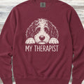 Sheepadoodle Therapist Sweatshirt - Crimson