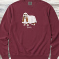 Basset Hound Boo Sweatshirt - Crimson