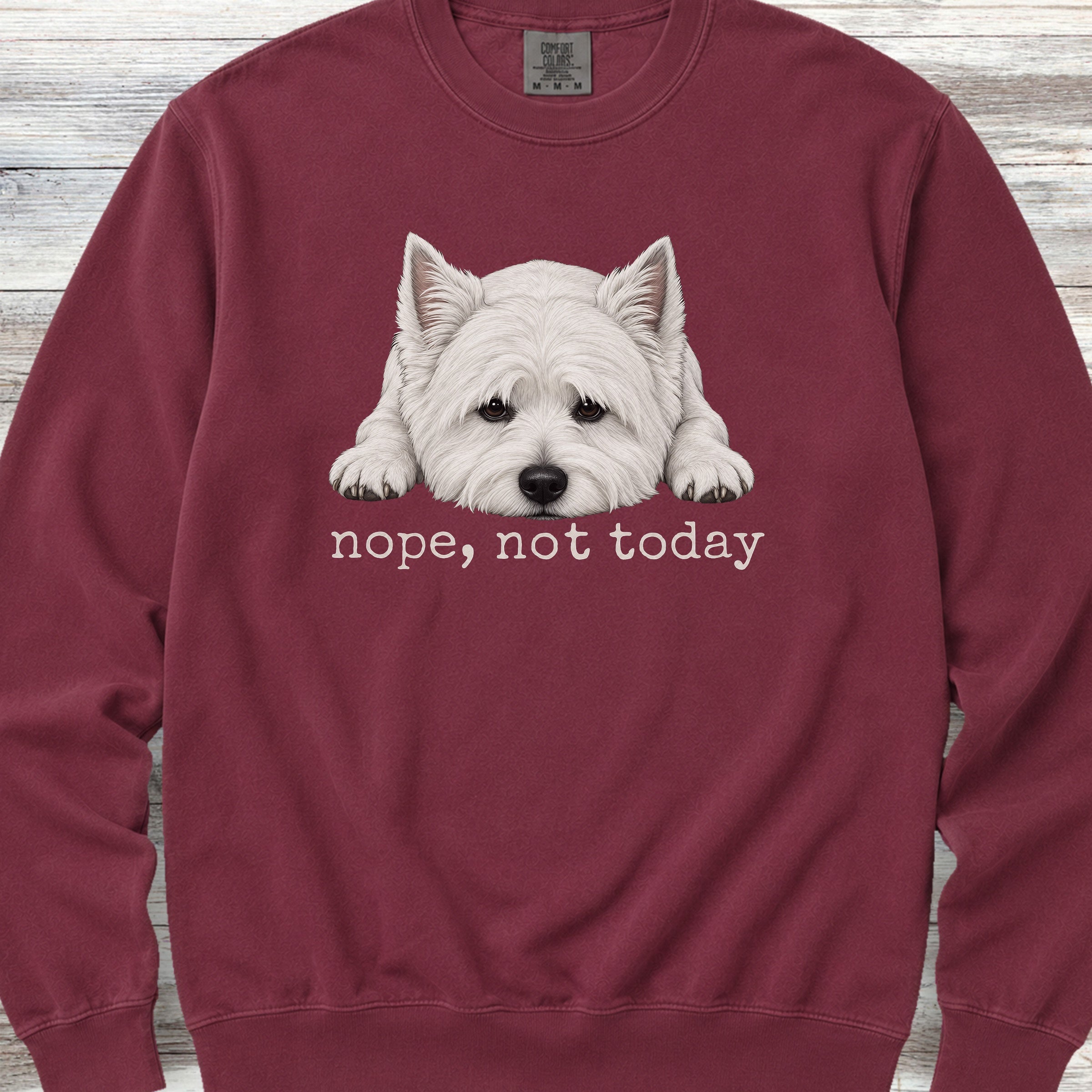 West Highland Nope Sweatshirt - Crimson