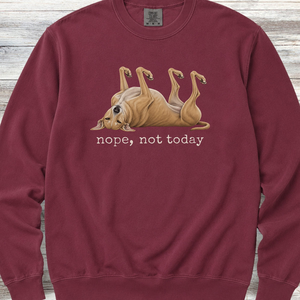 Greyhound Nope Sweatshirt - Crimson