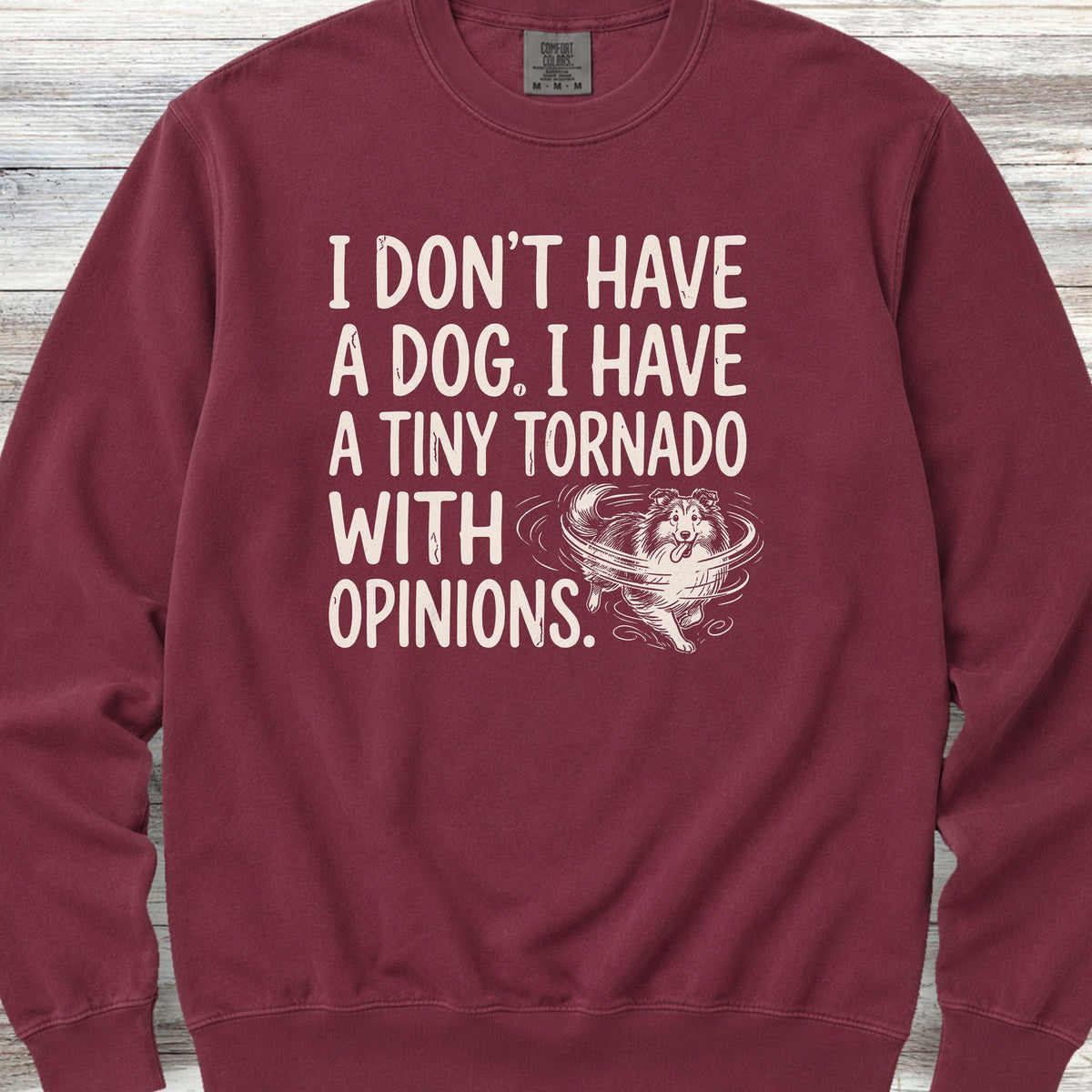 Shetland Sheepdog Tornado Sweatshirt - Crimson
