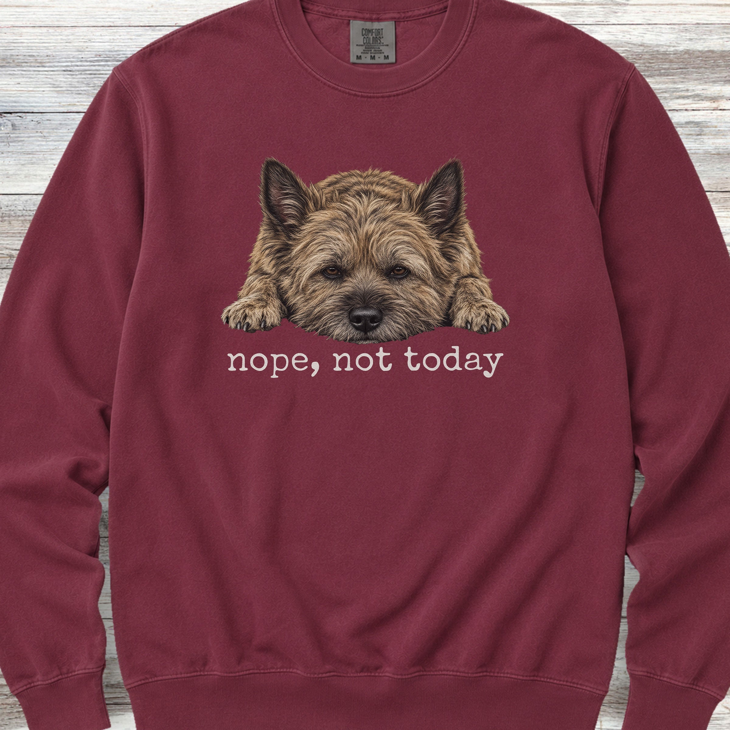 Cairn Terrier Nope Sweatshirt - Crimson