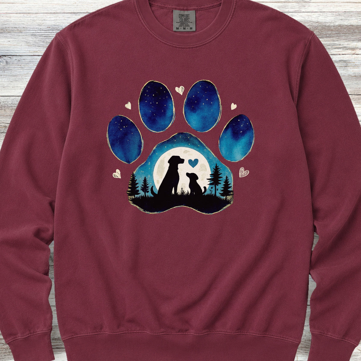 Love You to the Moon Sweatshirt - Crimson