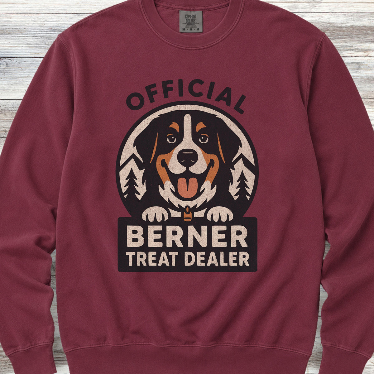 Bernese Mountain Dog Treat Dealer Sweatshirt - Crimson