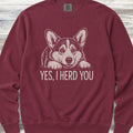 Corgi Herd You Sweatshirt - Crimson