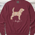 Beagle Fall Sweatshirt - Crimson