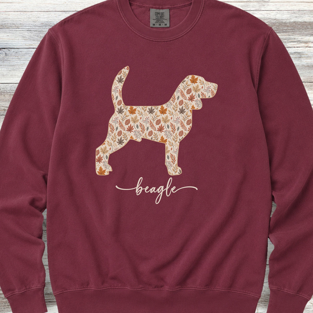 Beagle Fall Sweatshirt - Crimson