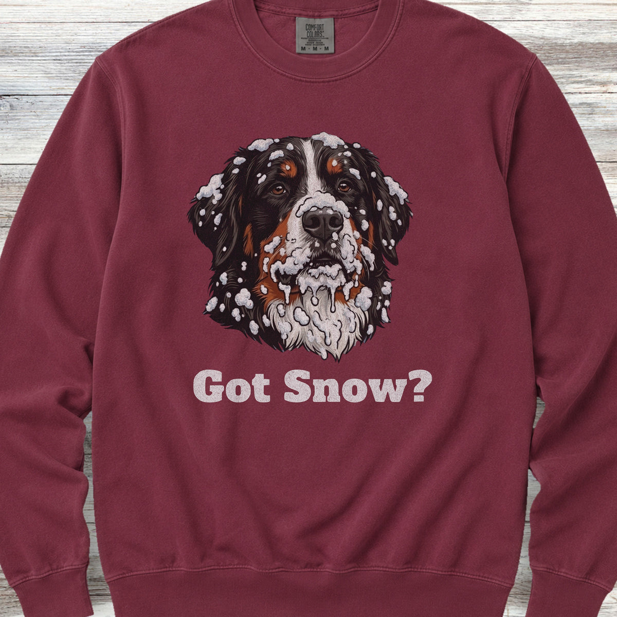 Bernese Mountain Dog Got Snow Sweatshirt - Crimson