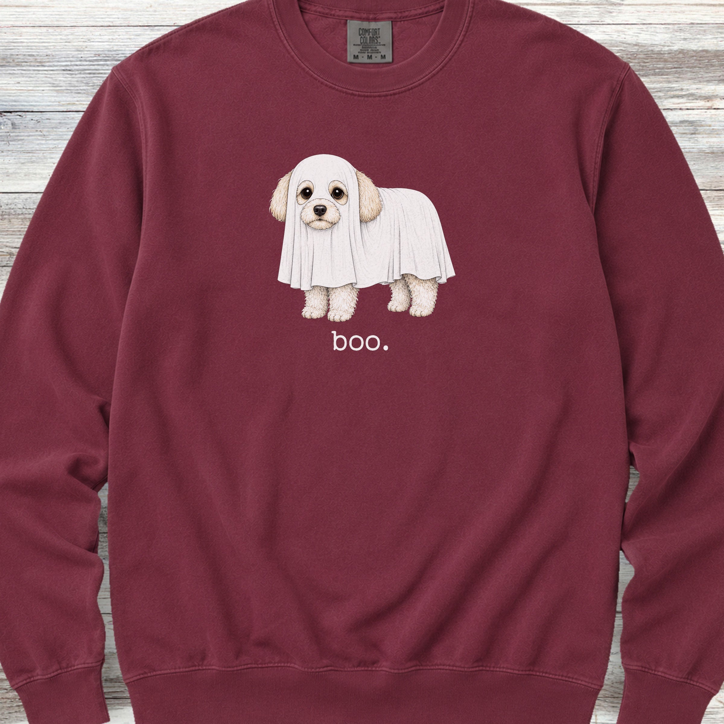 Maltipoo Boo Sweatshirt - Crimson