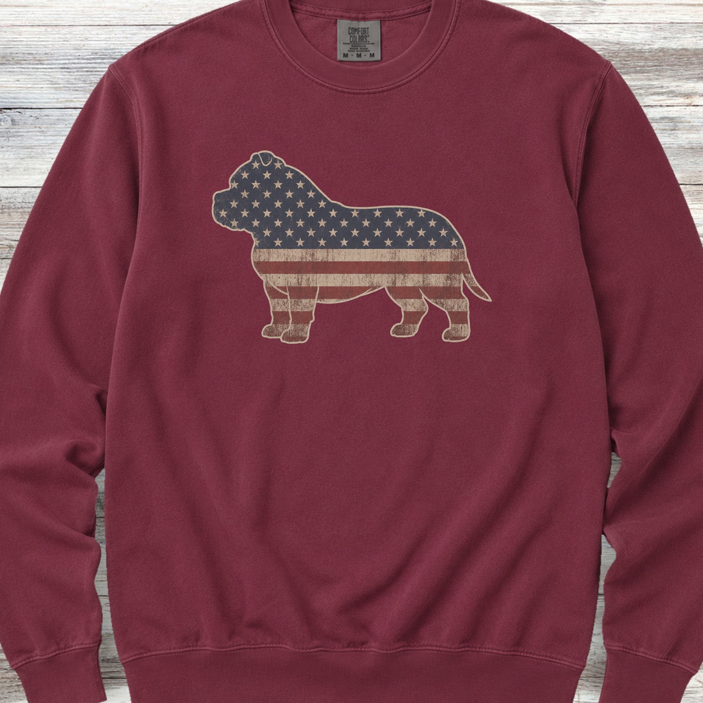 American Bully Vintage USA Sweatshirt - Crimson