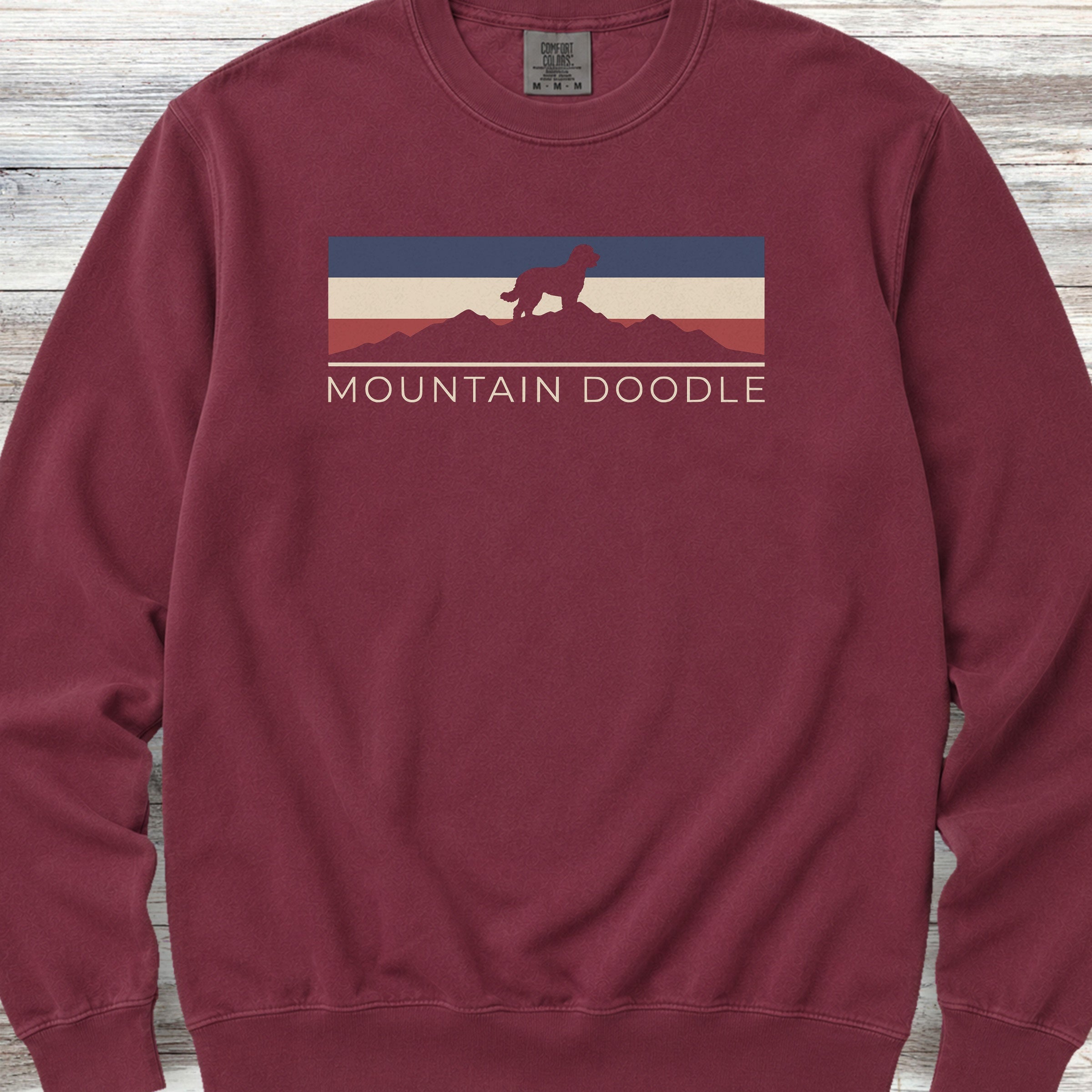 Bernedoodle USA Sunset Sweatshirt - Crimson
