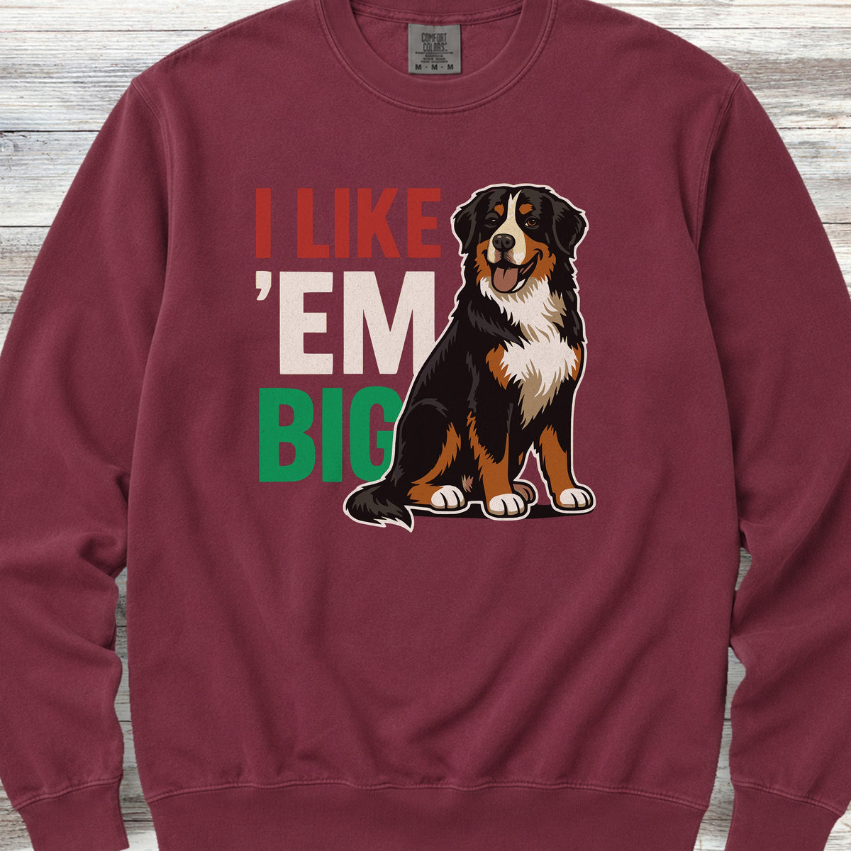 Bernese Mountain Dog Big Sweatshirt - Crimson