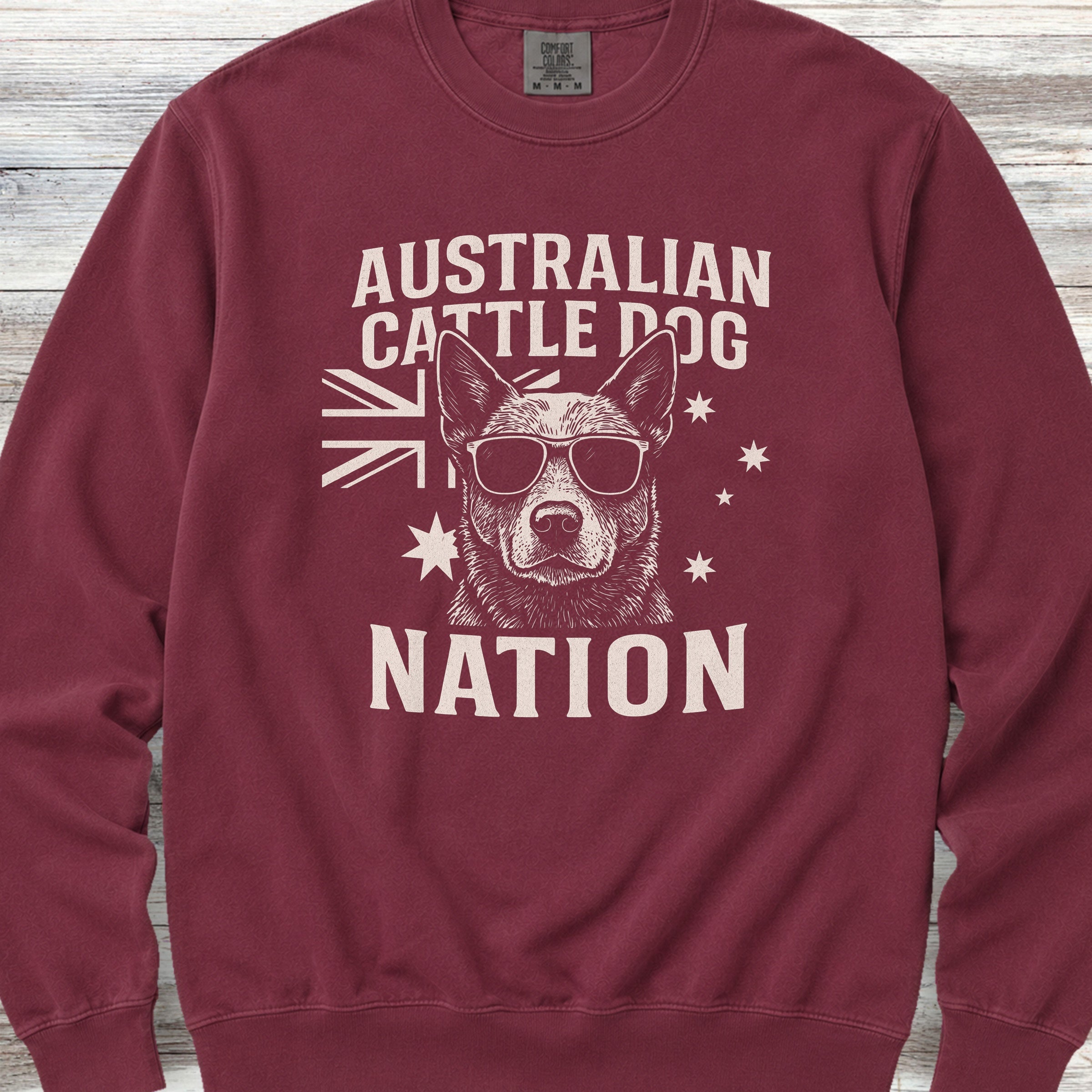 Australian Cattle Dog Australia Sweatshirt - Crimson