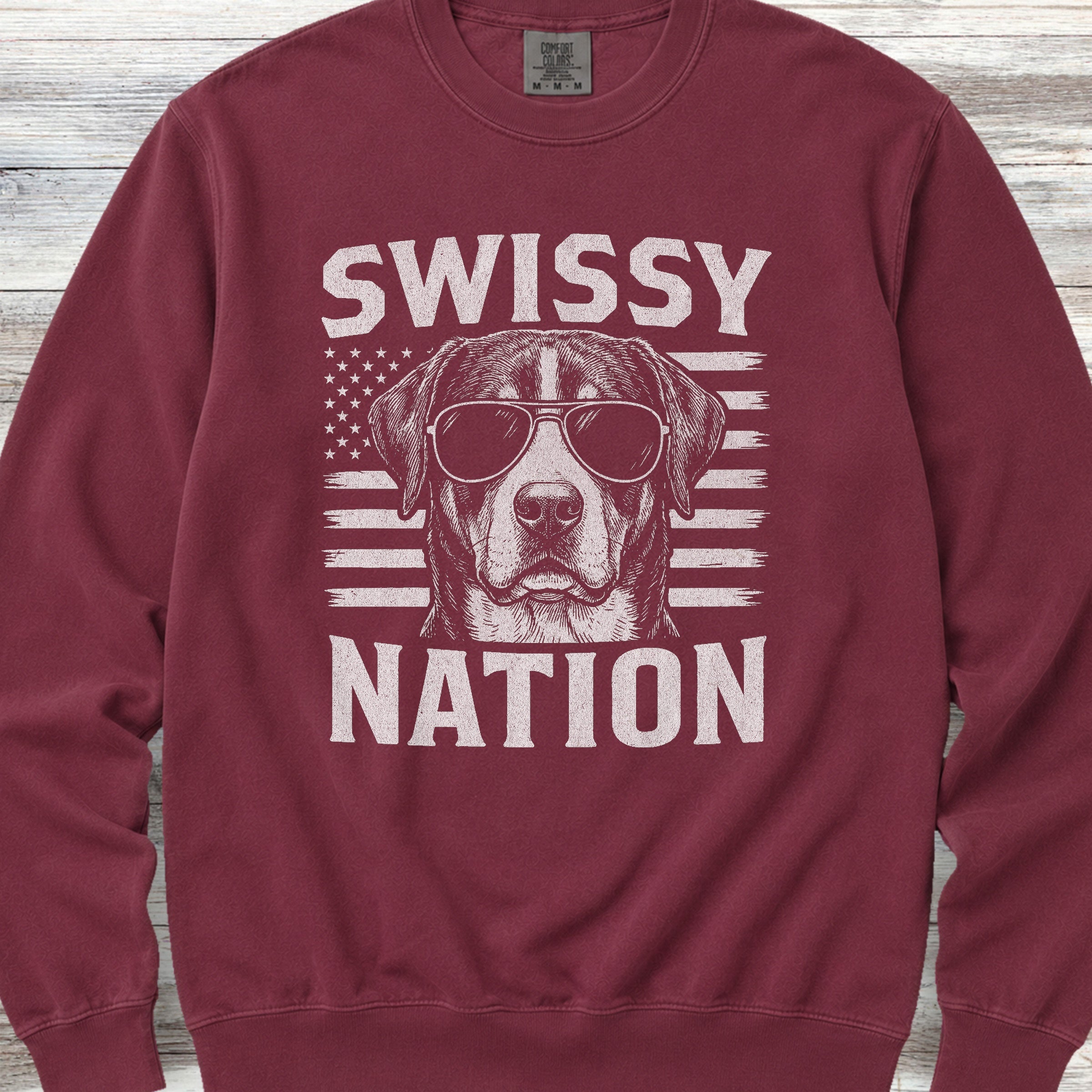 Swiss Mountain Dog Nation Sweatshirt - Crimson