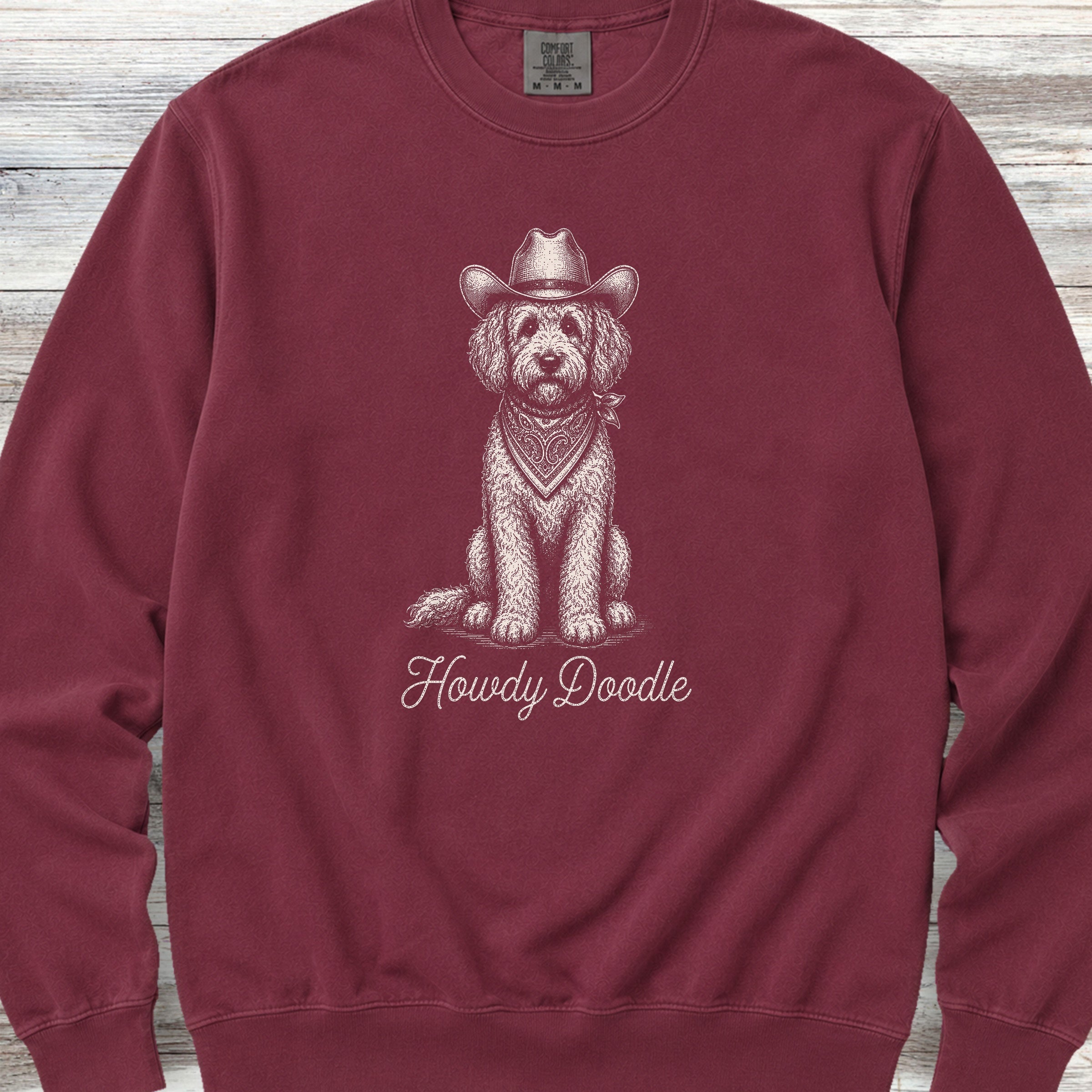 Doodle Howdy Doodle Sweatshirt - Crimson