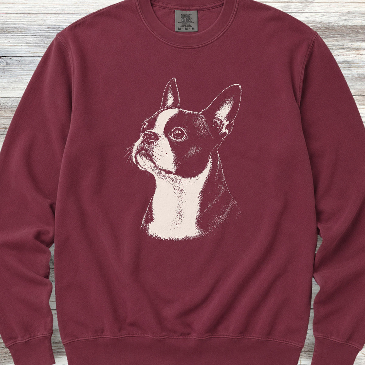 Boston Terrier Loyalty Sweatshirt - Crimson