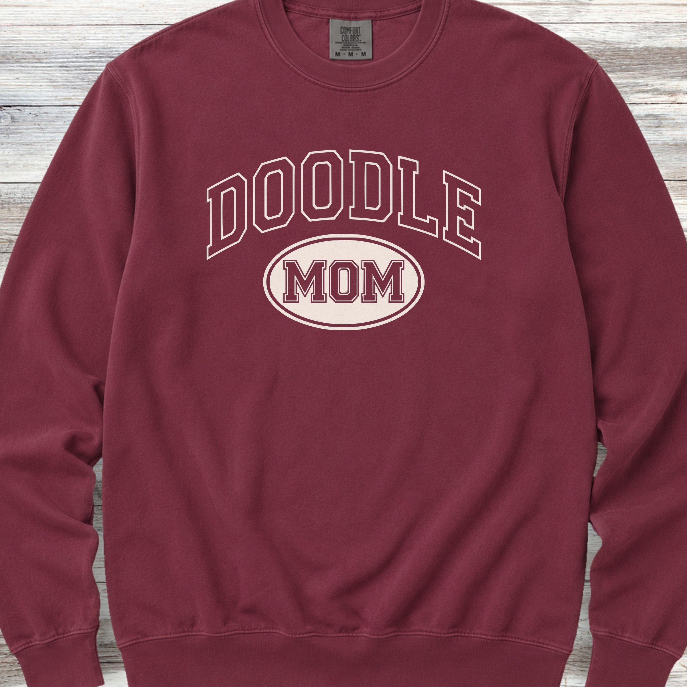 Doodle University Mom Sweatshirt - Crimson