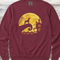 Doberman Pinscher Halloween Moon Sweatshirt - Crimson
