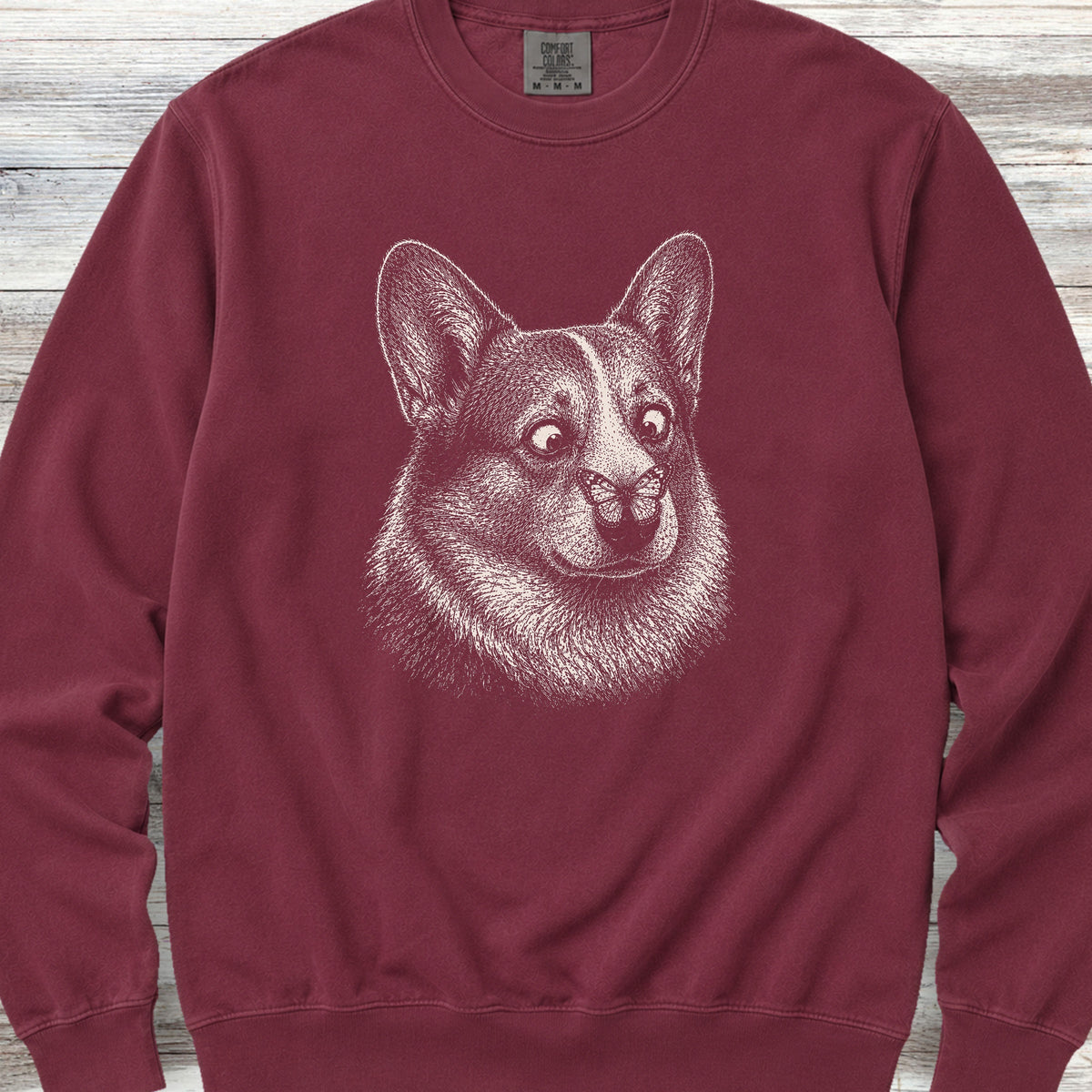Corgi Butterfly Sweatshirt - Crimson