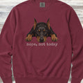 Doberman Nope Sweatshirt - Crimson