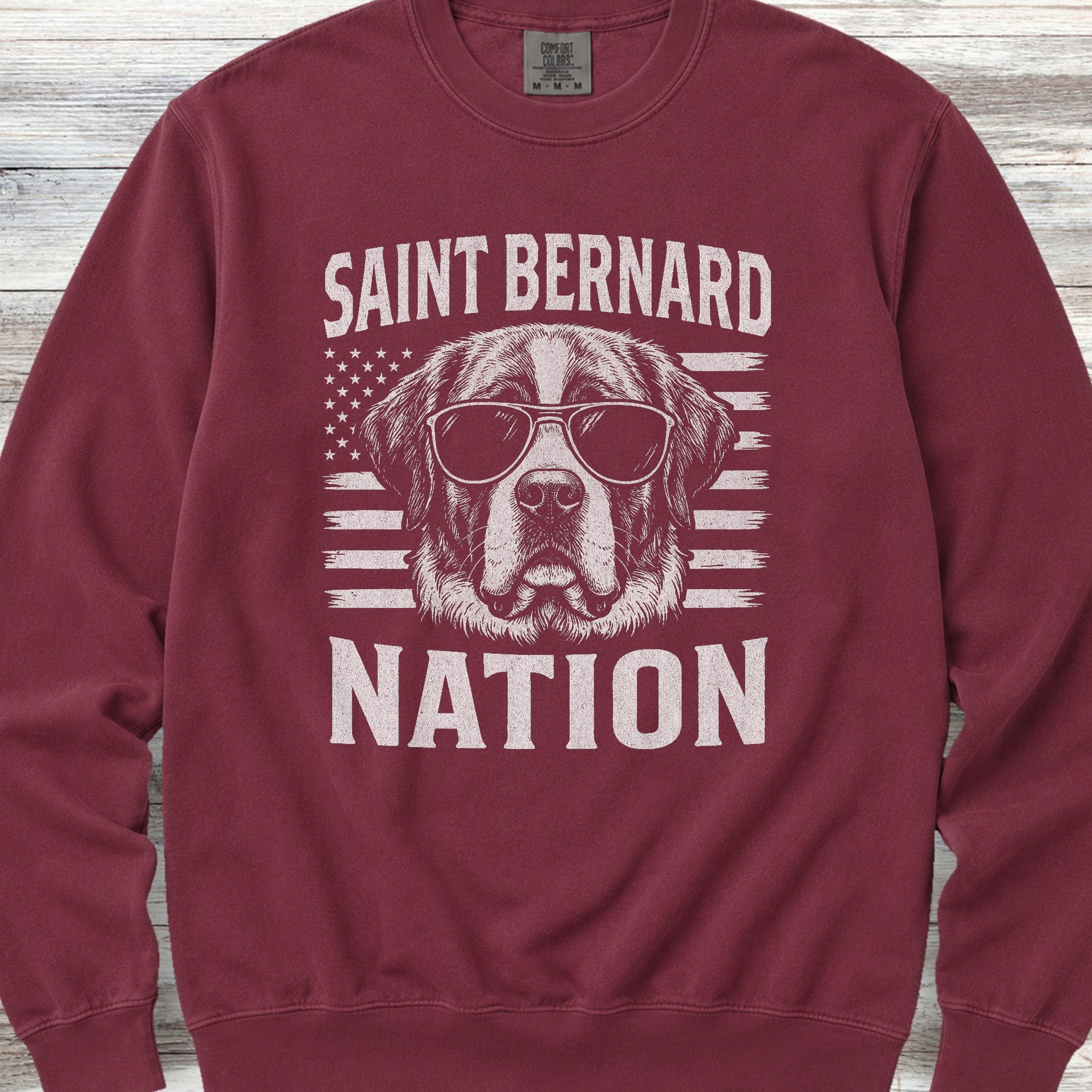 Saint Bernard Nation Sweatshirt - Crimson