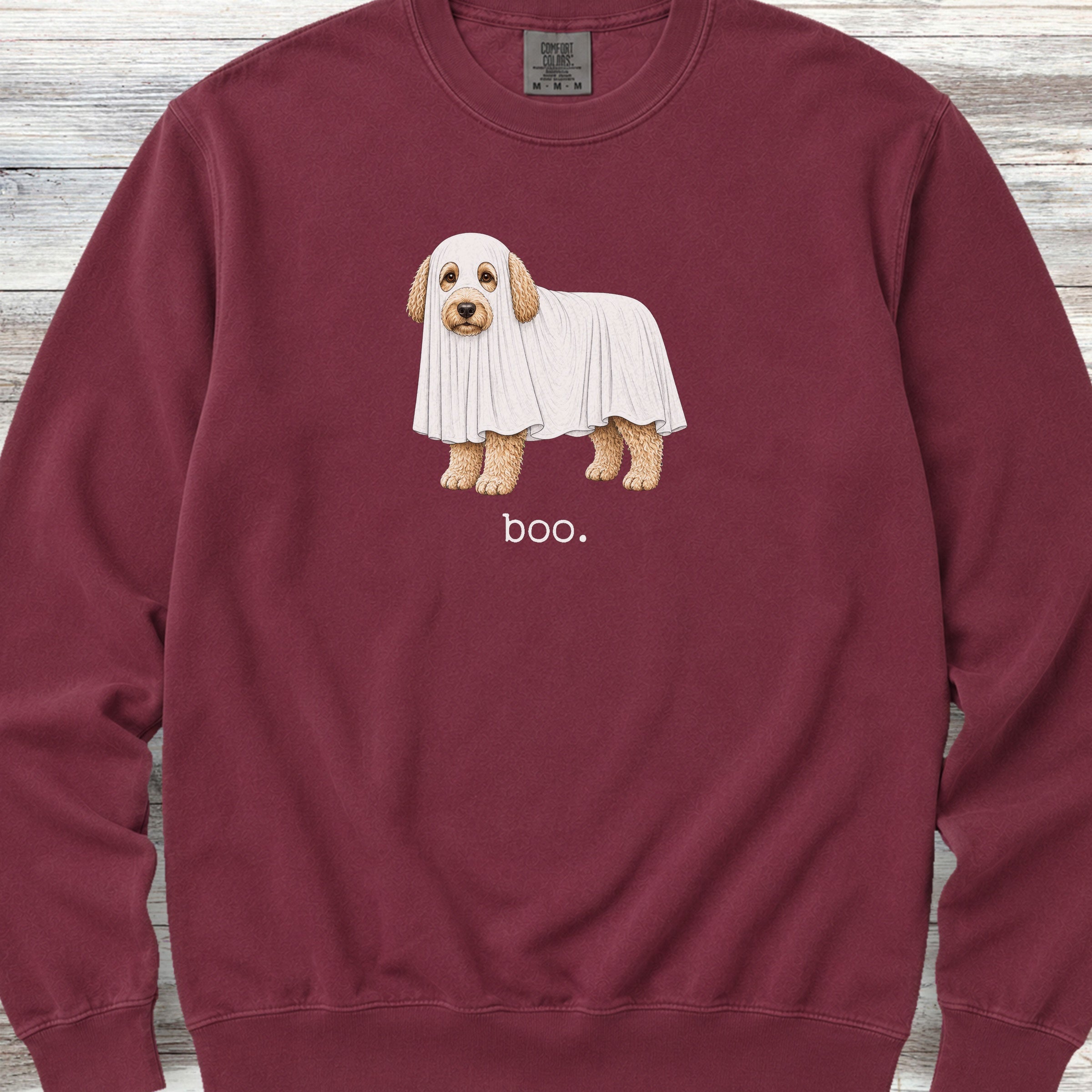 Labradoodle Boo Sweatshirt - Crimson