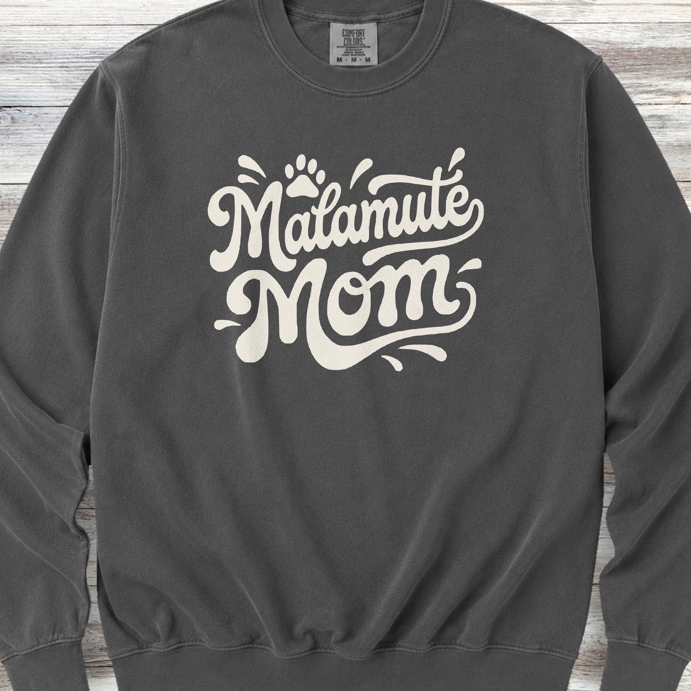 Alaskan Malamute Groovy Mom Sweatshirt - Pepper