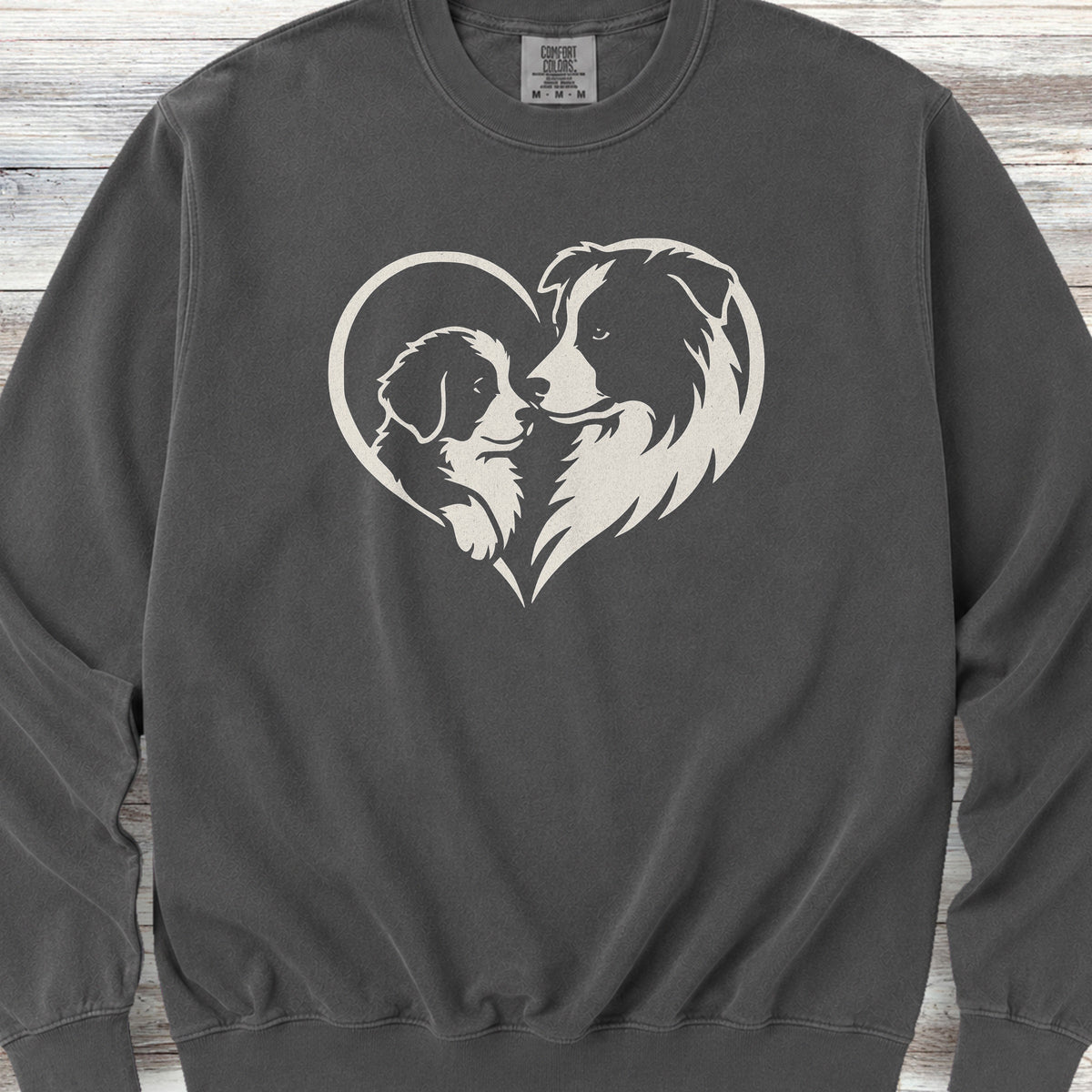 Border Collie Heart Bond Sweatshirt - Pepper