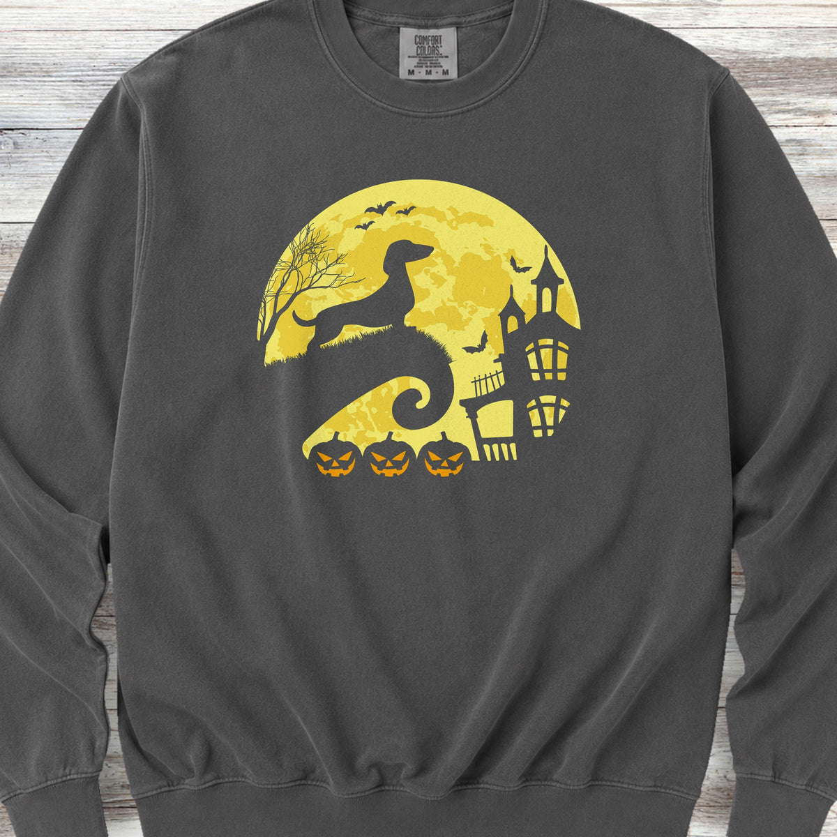Dachshund Halloween Moon Sweatshirt - Pepper