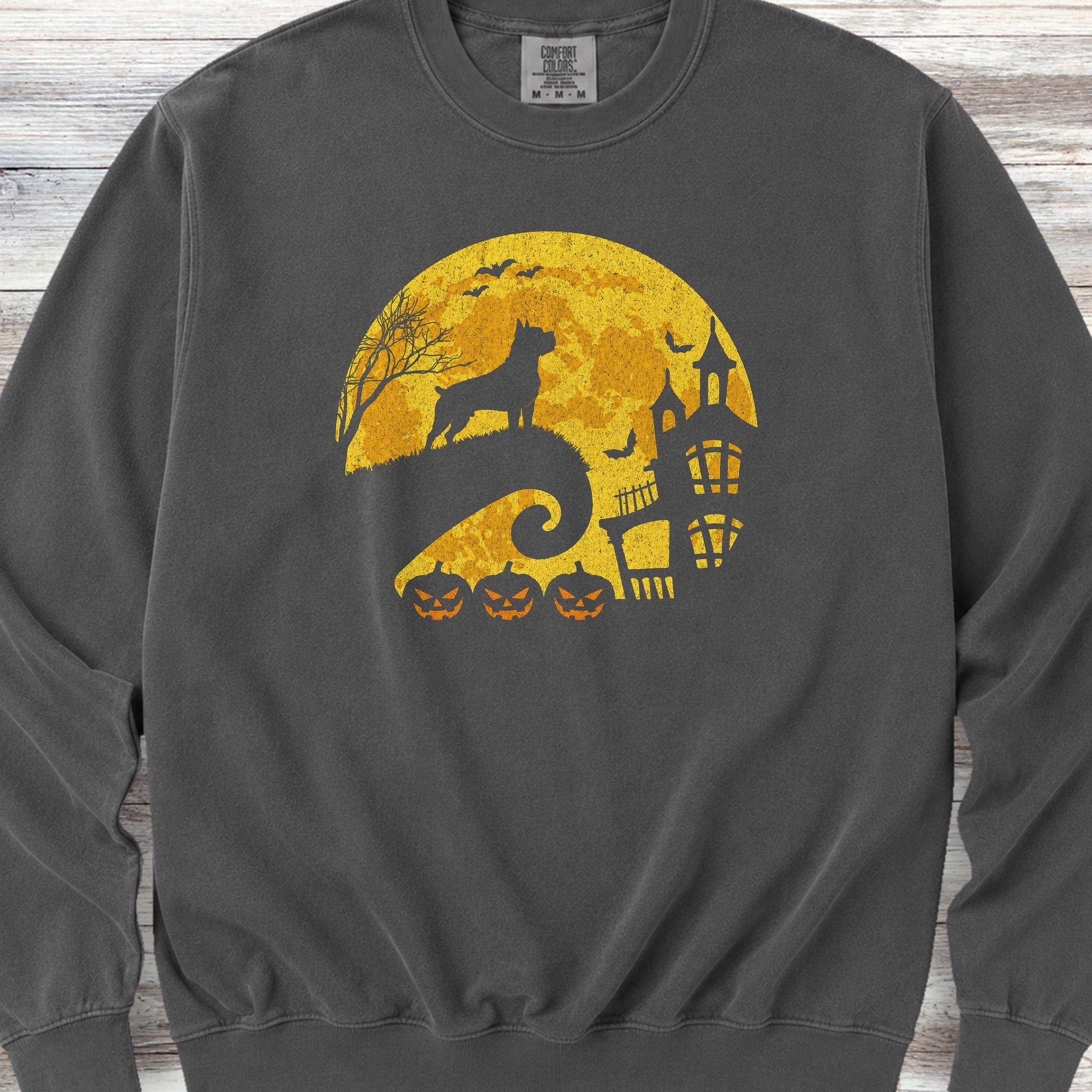 Cane Corso Halloween Moon Sweatshirt - Pepper