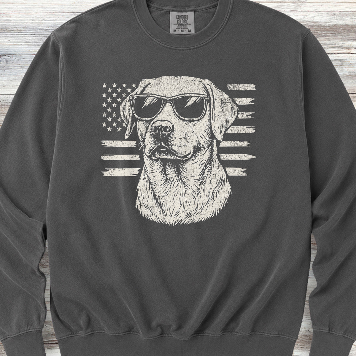 Labrador Retriever Flag Sweatshirt - Pepper