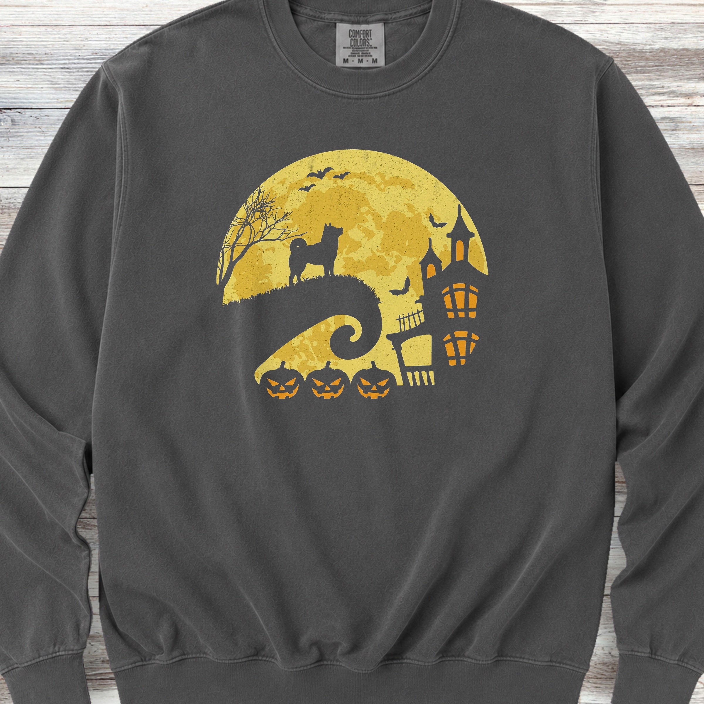 Shiba Inu Halloween Moon Sweatshirt - Pepper