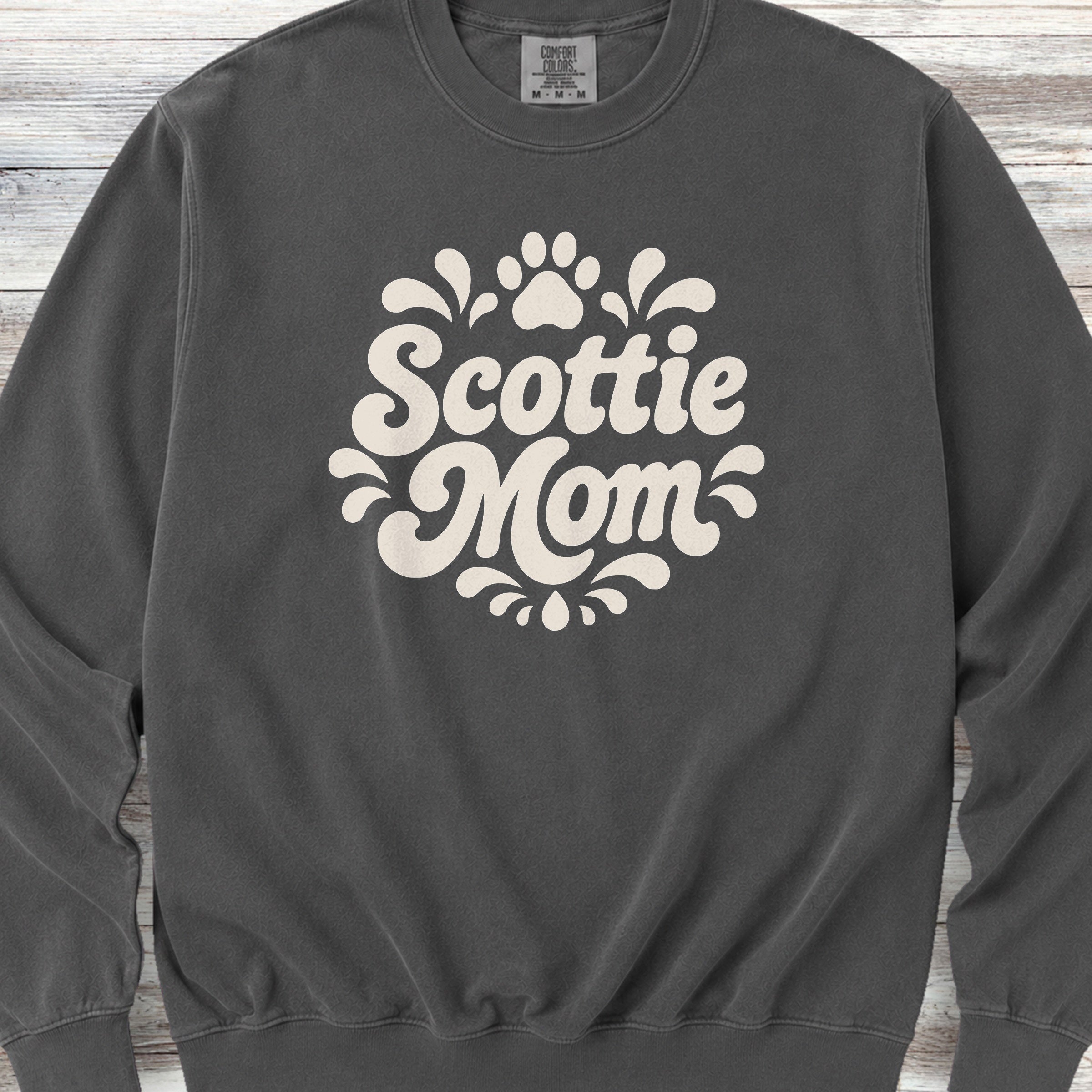 Scottish Terrier Groovy Mom Sweatshirt - Pepper