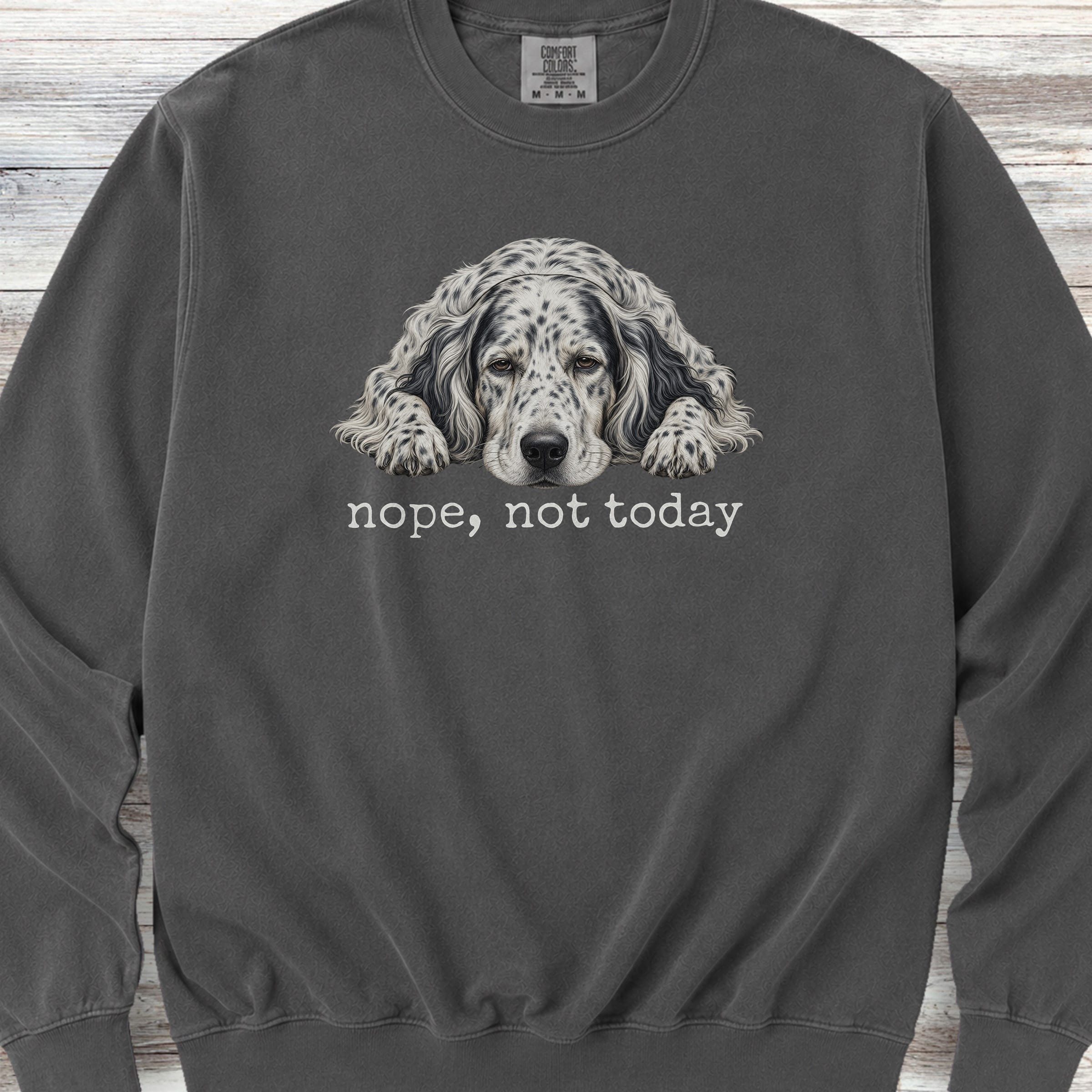 English Setter Nope Sweatshirt - Pepper