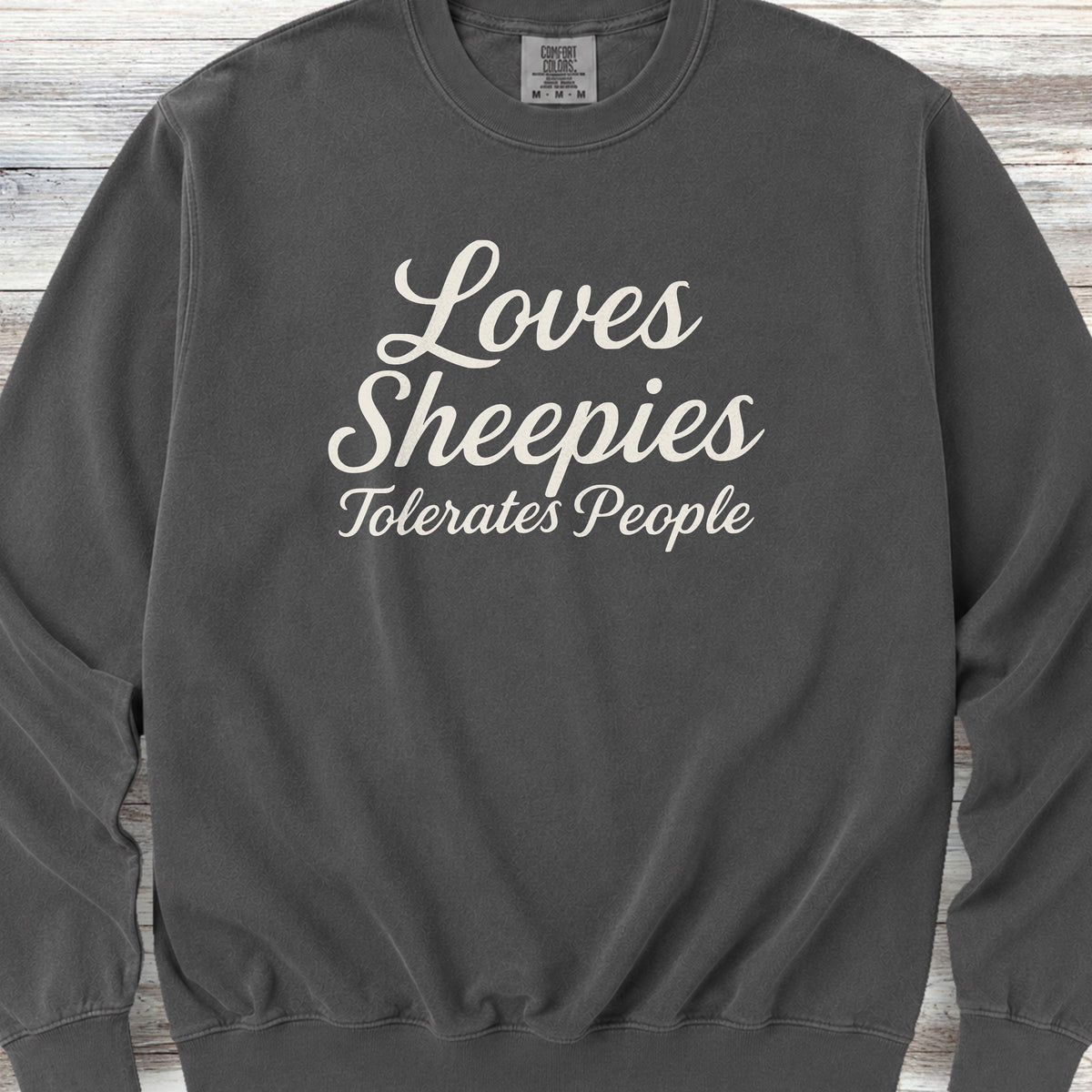 Old English Sheepdog Tolerates People Sweatshirt - Pepper