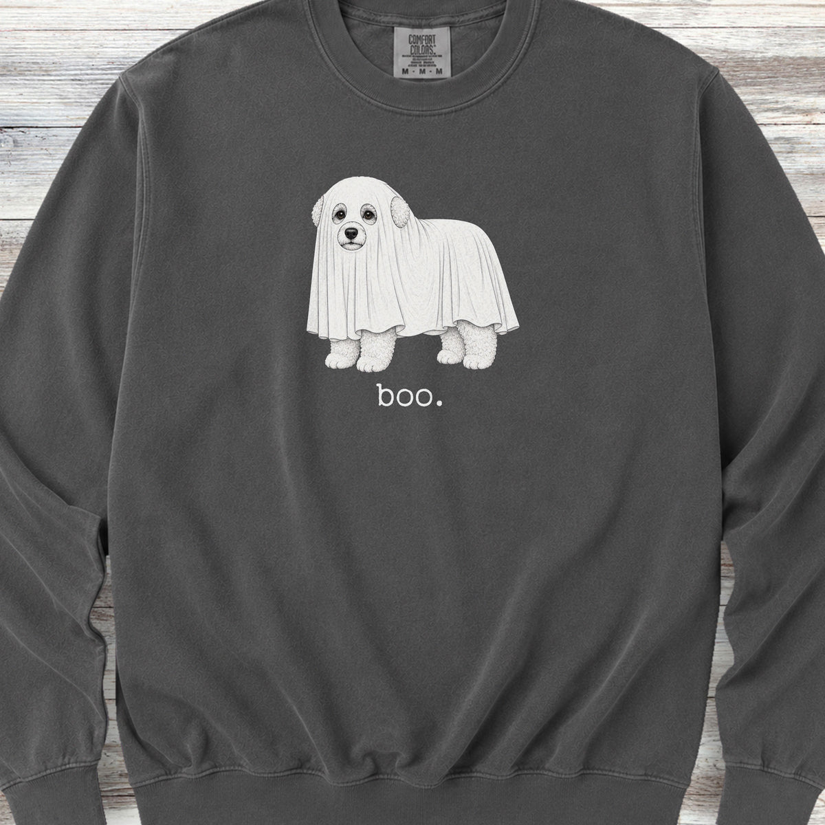 Bichon Frise Boo Sweatshirt - Pepper