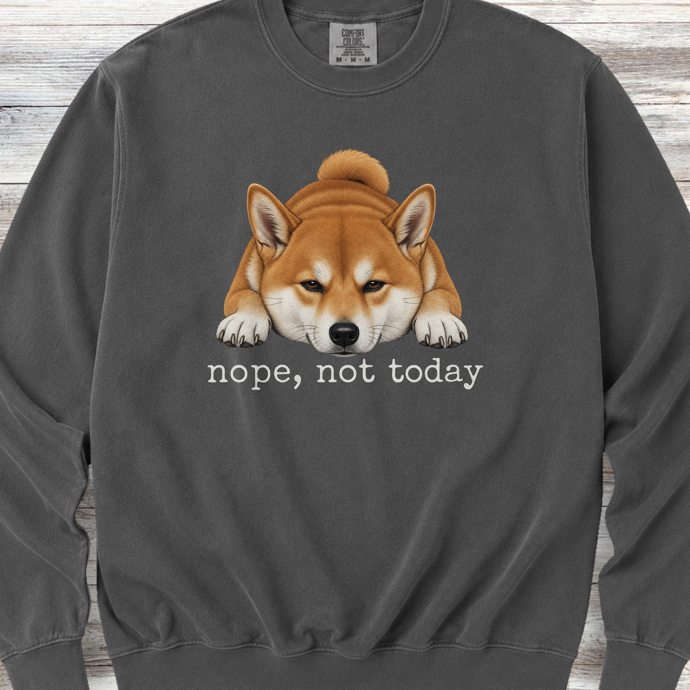 Shiba Inu Nope Sweatshirt - Pepper