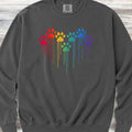 Rainbow Heart Prints Sweatshirt - Pepper