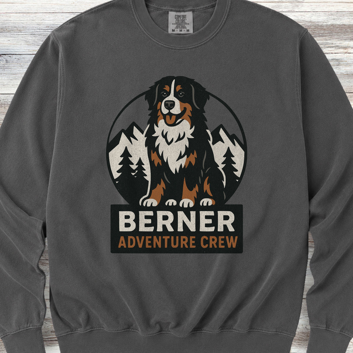 Bernese Mountain Dog Adventure Crew Sweatshirt - Pepper