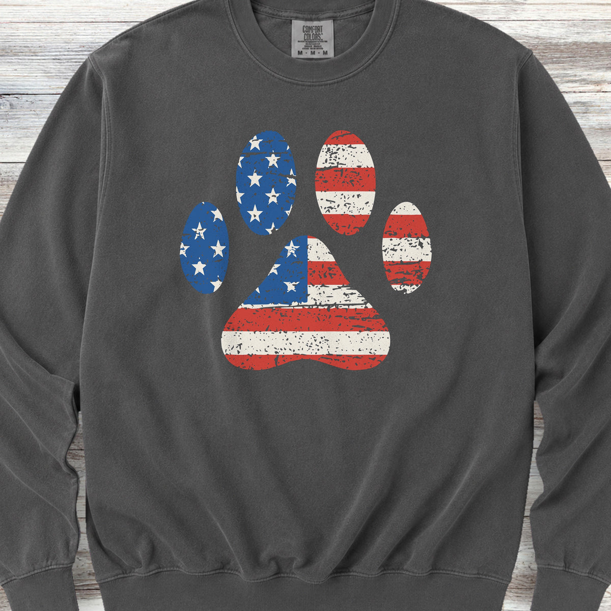 Stars & Stripes Paw Print Sweatshirt - Pepper