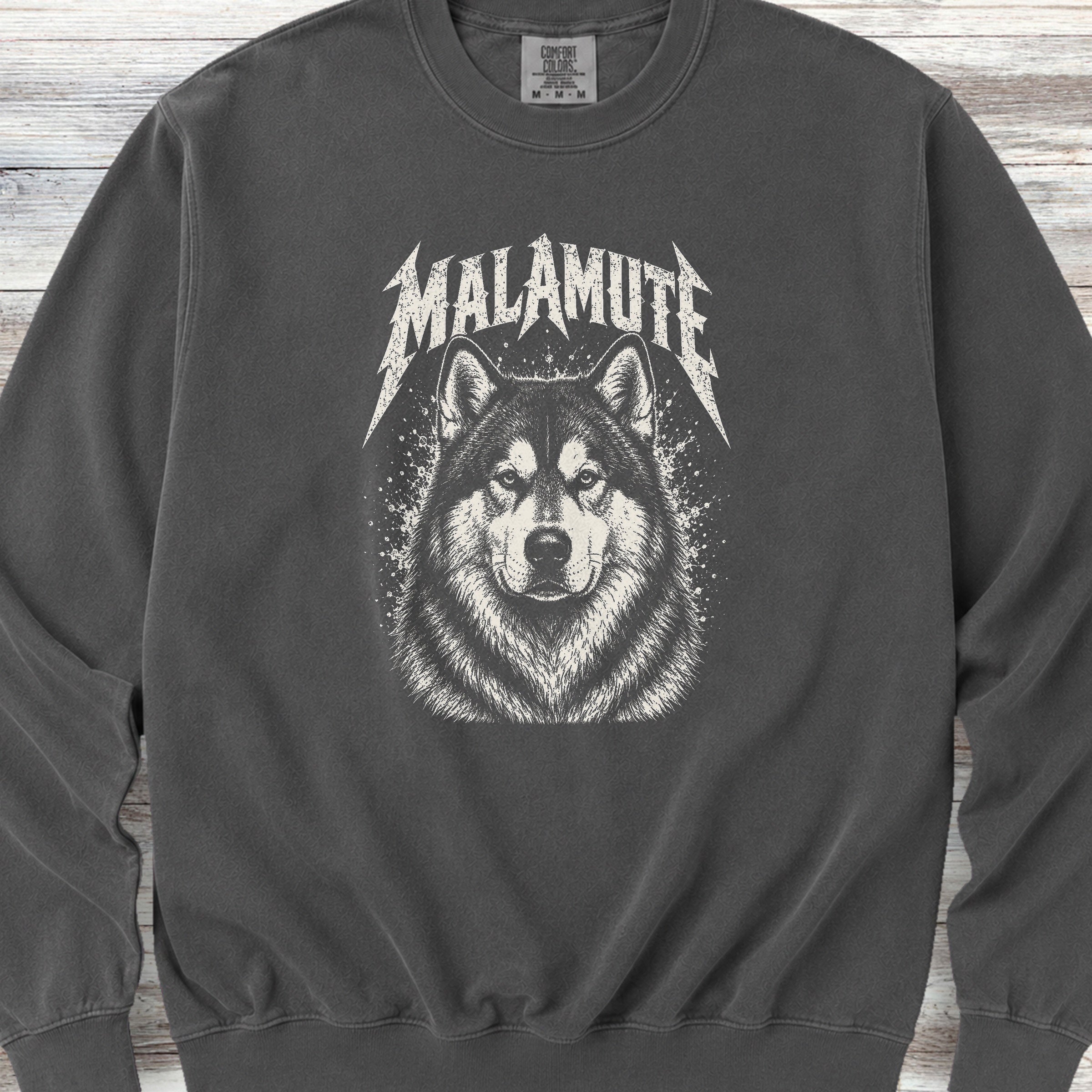Alaskan Malamute Metal Sweatshirt - Pepper