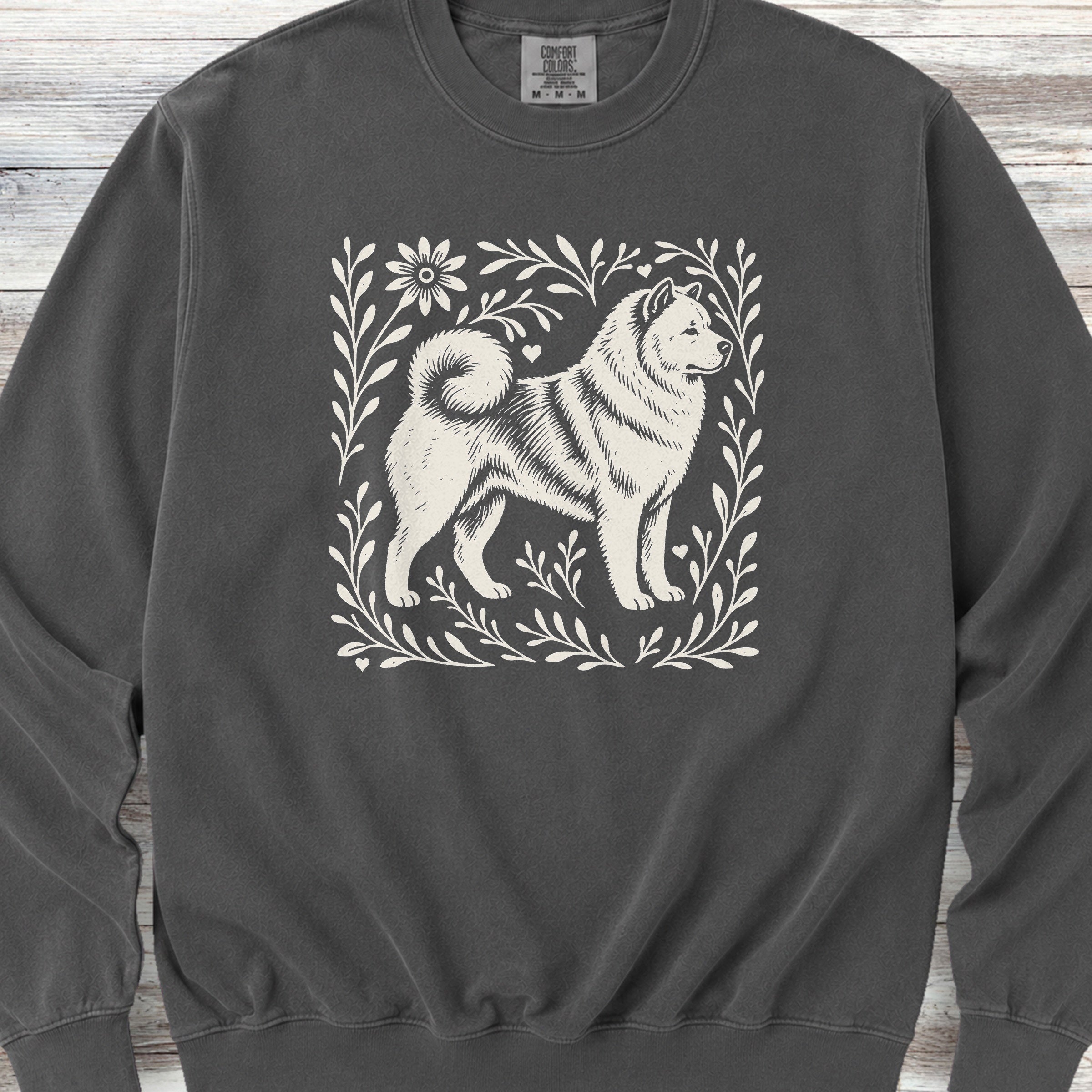 Akita Linocut Sweatshirt - Pepper