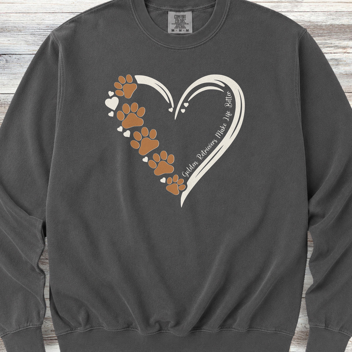 Golden Retriever Loyal Heart Sweatshirt - Pepper