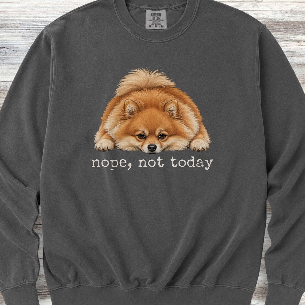 Pomeranian Nope Sweatshirt - Pepper