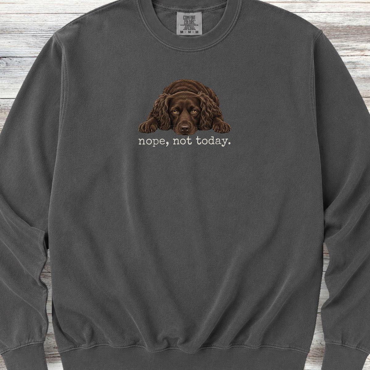 Boykin Spaniel Nope Sweatshirt - Pepper
