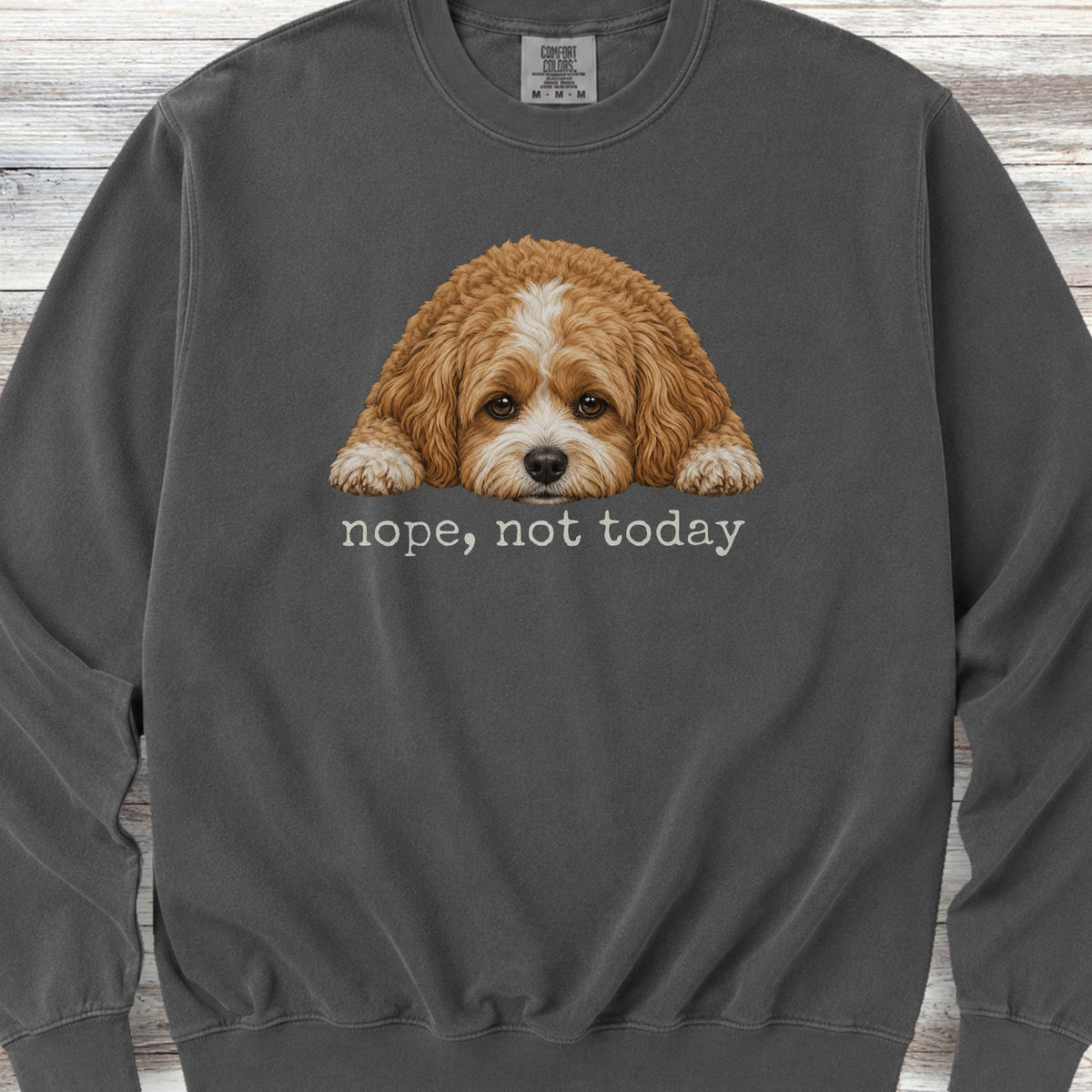 Cavapoo Nope Sweatshirt - Pepper